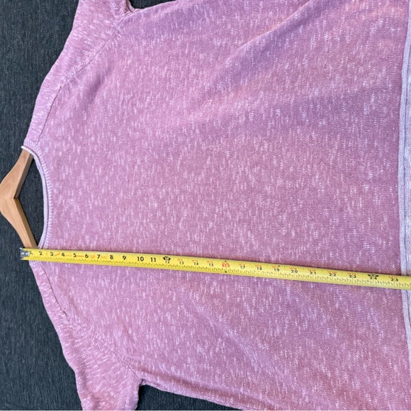 Eileen Fisher faded Pink Knit cotton top sweater round neck size Large - Picture 7 of 9